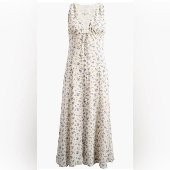 Reformation Ceara V-Neck Midi Dress, Size 4 , $248
